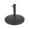 Outdoor Living and Style 17.5" Black and Bronze Basket Weave Round Outdoor Patio Umbrella Stand